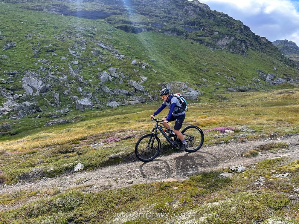 Mountain bike vom berg zum fjord