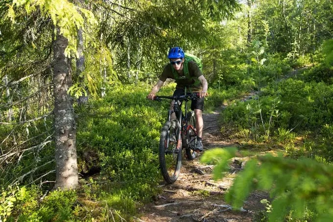 Mountain bike der große berg