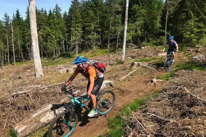 Mountain bike der große berg