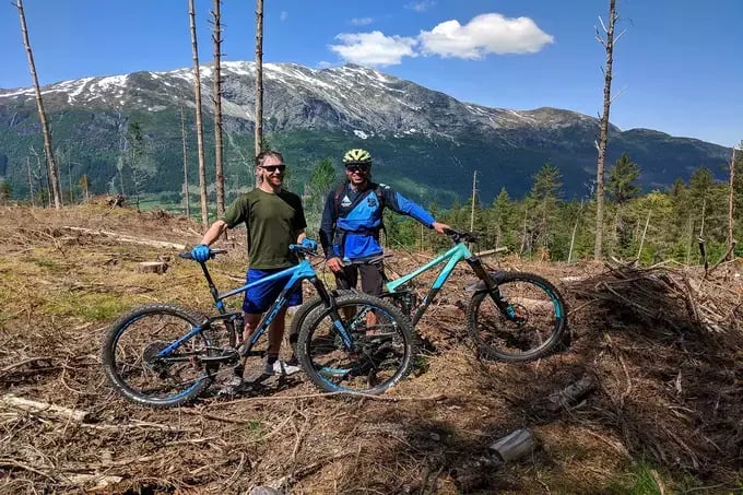 Mountain bike der große berg