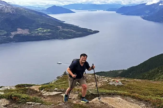Fjord wanderung berg oksen