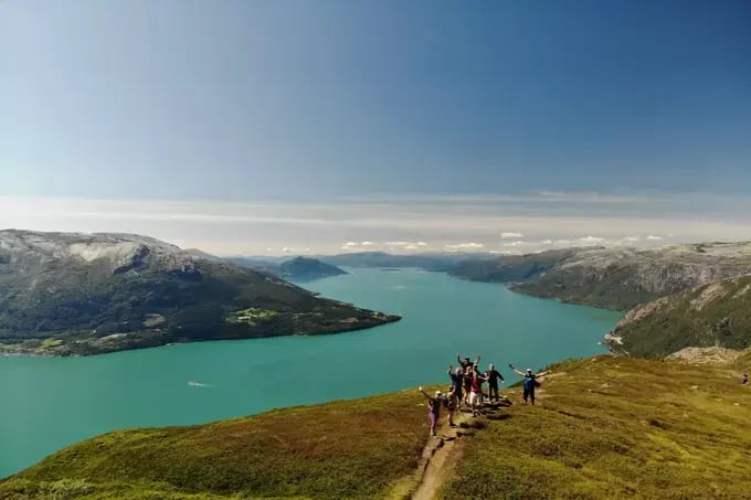 Fjord wanderung berg oksen