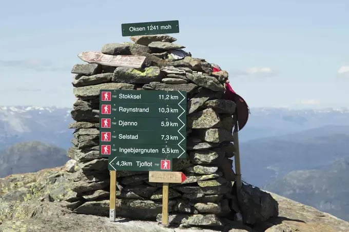 Fjord wanderung berg oksen