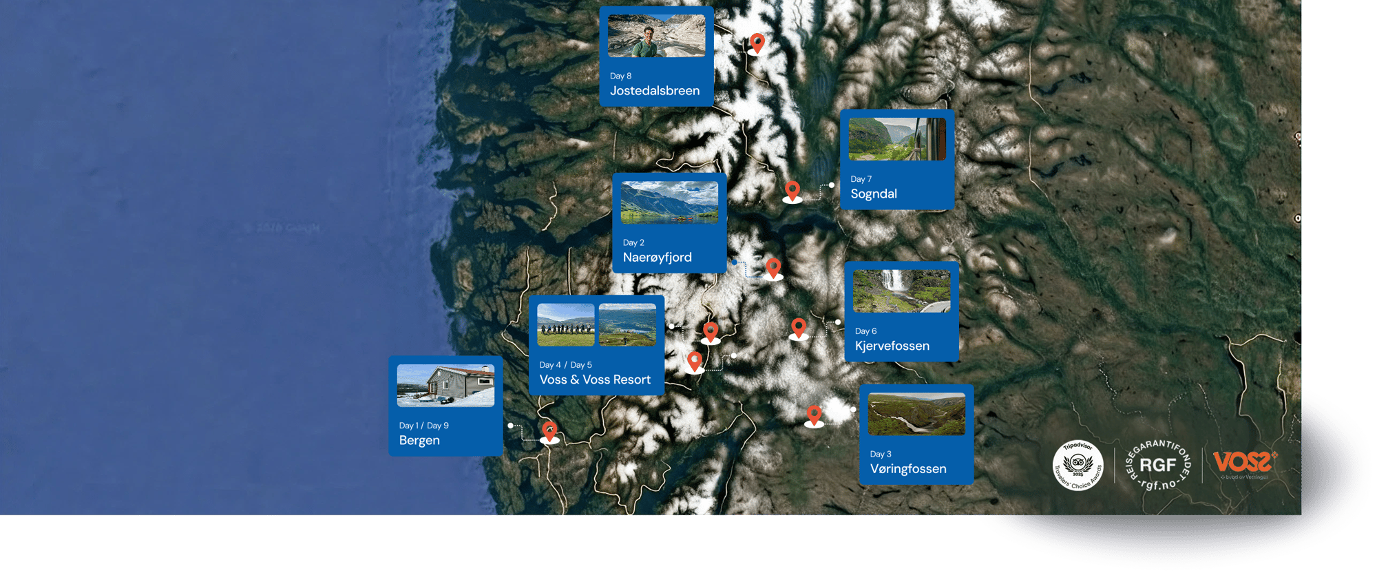9-TÄGIGES ABENTEUER FÜR SENIOREN IN DEN NORWEGISCHEN FJORDEN UND IN VOSS