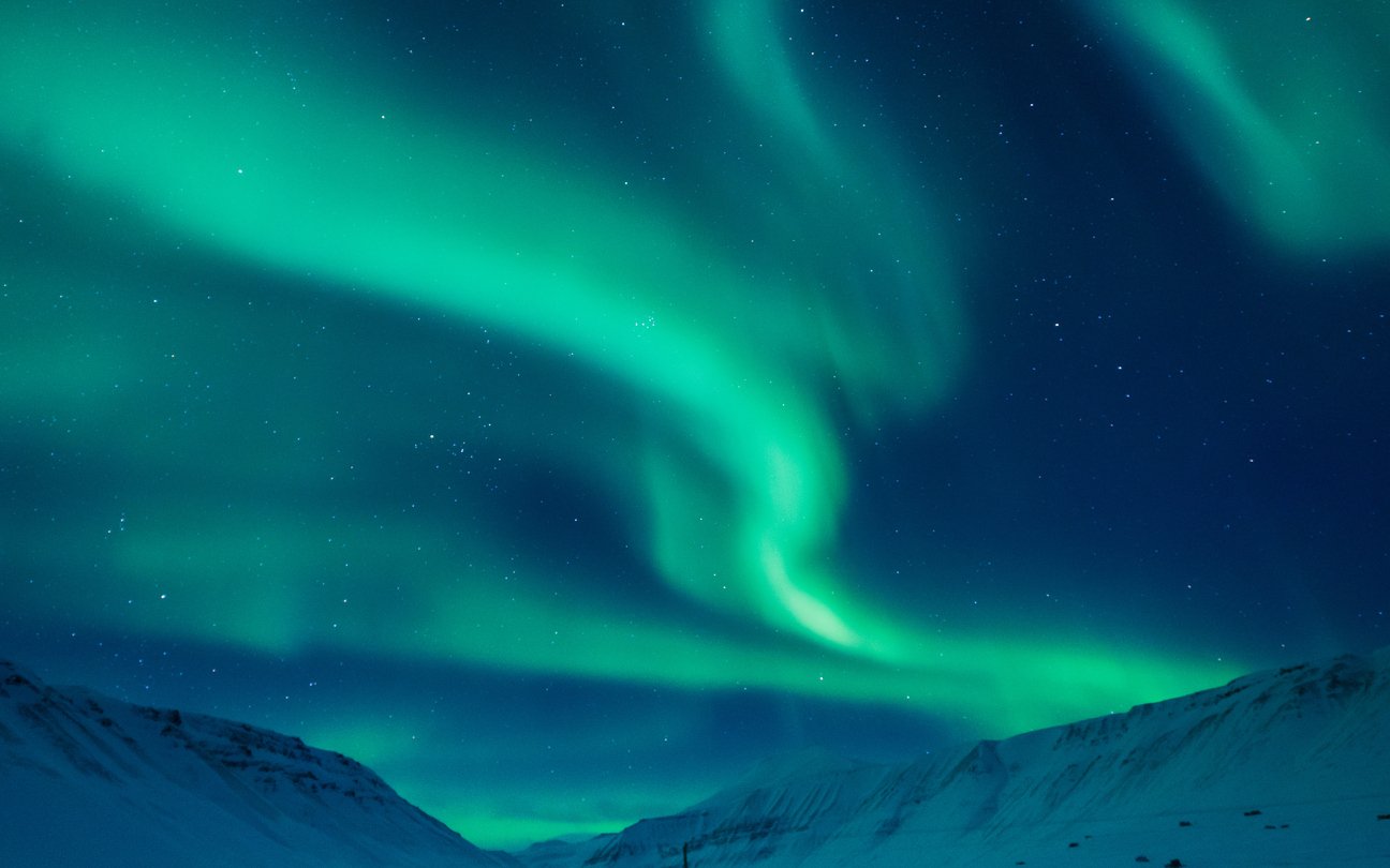 Svalbard-Nordlichter-Ebenen